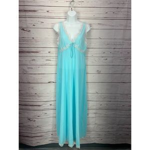 Vintage Fit Rite Lingerie Powder Blue Size Medium Lace